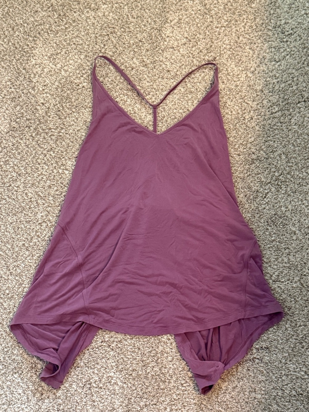 Lululemon Modal-Silk Yoga Tank Top-vintage plum